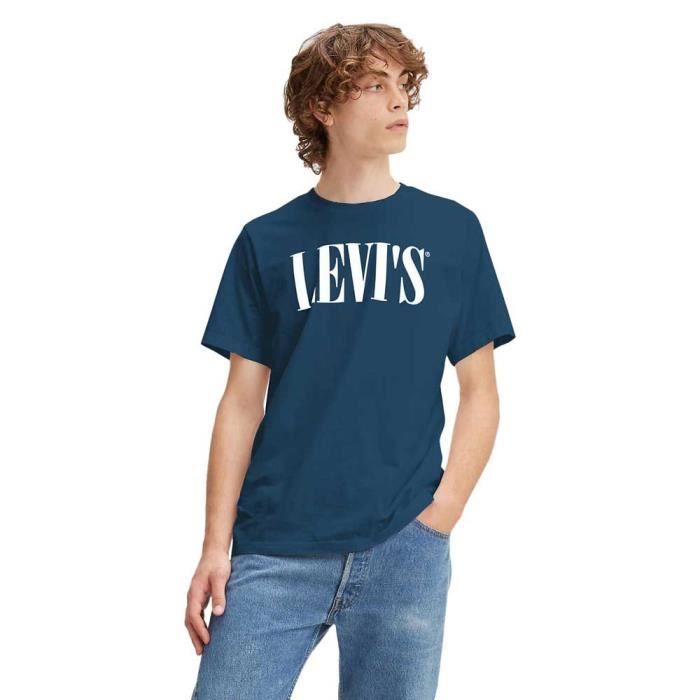V tements Homme T Shirts Levi s Relaxed Graphic Bleu Cdiscount