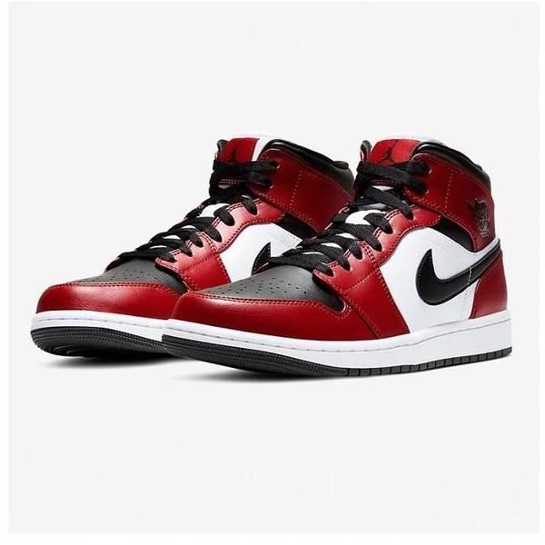 Air Jordans 1 Mid Retro Chicago Black Toe Chaussures de Basket Pas Cher Jordans  One pour Homme Femme Rouge - Noir - Cdiscount Sport