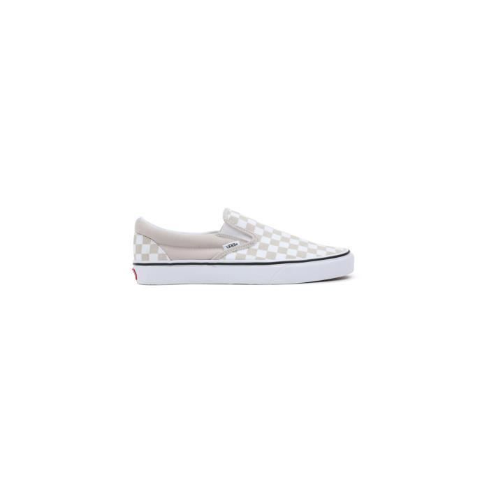 Baskets - VANS - Classic Slip-O Color Theory Checkerboard - Femme - Beige - Plat - Textile