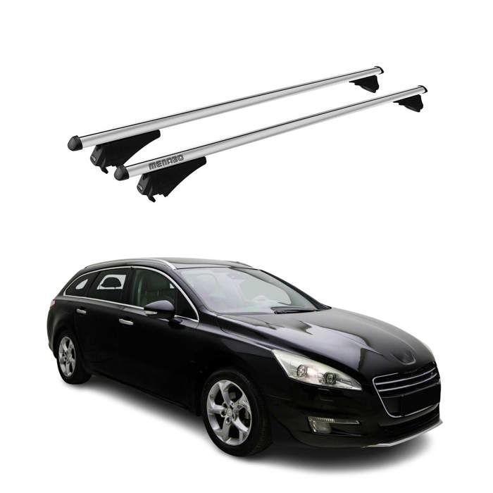 Galerie Toit 508 Sw Barres De Toit OMAC Peugeot 508 SW/RXH 2011-2025 - Aluminium - TÜV - Capacité Charge Élevée - Noir Barres De Toit Peugeot