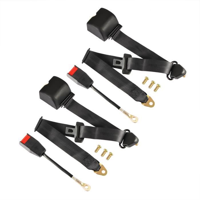 Comparer les prix de 2PCS Universel 3 points réglable ceinture de sécurité du véhicule Auto Voiture Car VAN Seat Belt +Boulons