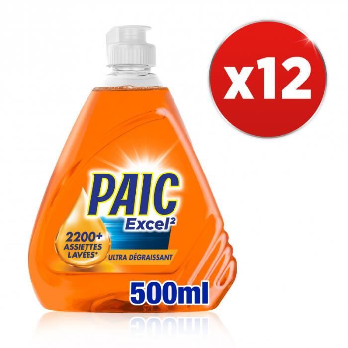 Pack de 12 - PAIC Liquide Vaisselle Paic Excel² Ultra Dégraissant
