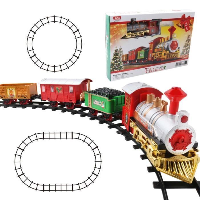Train à vapeur Train électrique pour sapin Noël coffret noël jouets de