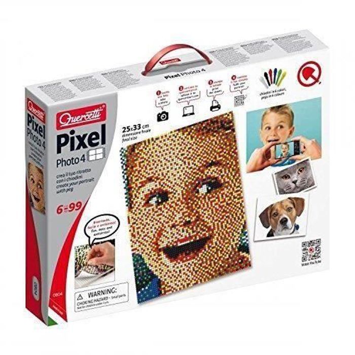 Quercetti Pixel Photo Create Your own Custom Portrait 4 peg Boards 6400 Pegs - 0804
