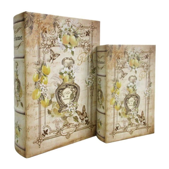 3 Faux Livres Décoratifs Empilables - Boîtes De Rangement Secrètes - Carton Haute Qualité - Pour Salon, Chambre, Table Basse - 9