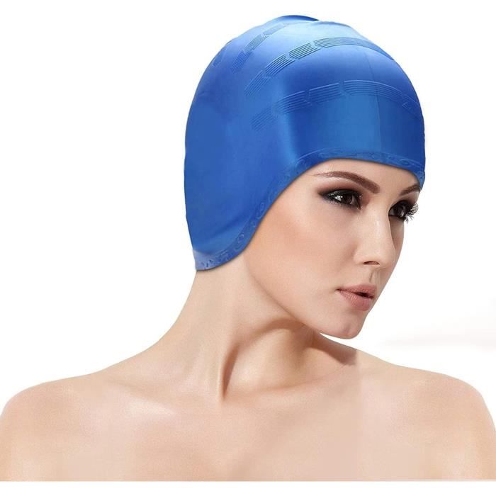 Bonnet De Bain En Silicone Unisexe - Imperméable - Pour Cheveux Longs Ou Courts