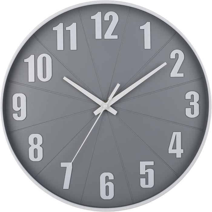 EGNMCR Horloge Murale Silencieuse Horloges Murales à Piles 12 Pouces Moderne Sans Tic-Tac Horloge Analogique Décorative pour Cuisine Bureau Salle de Bain Chambre Horloge EGNMCR Horloge Murale Silencieuse Horloges Murales à Piles 12 Pouces Moderne Sans Tic-Tac Horloge Analogique Décorative pour Cuisine Bureau Salle de Bain Chambre Horloge
