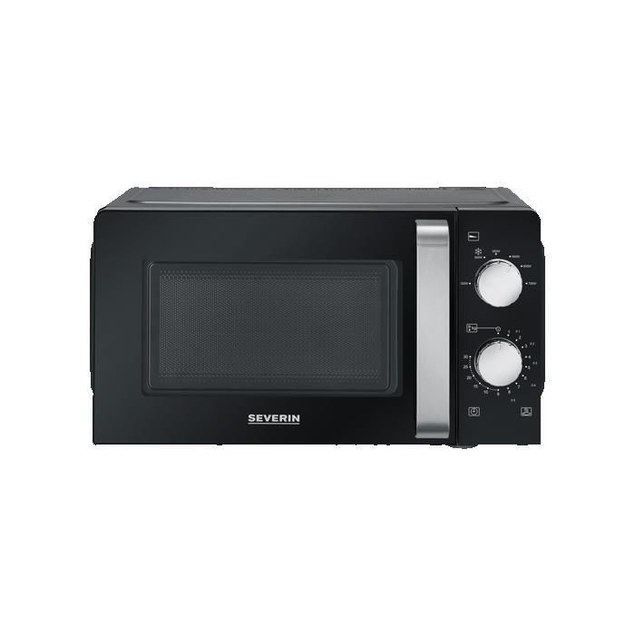 Micro-ondes solo compact - SEVERIN - 6 niveaux de puissance décongélation douce minuterie 30 min 700W 17L - Noir - MW 7886