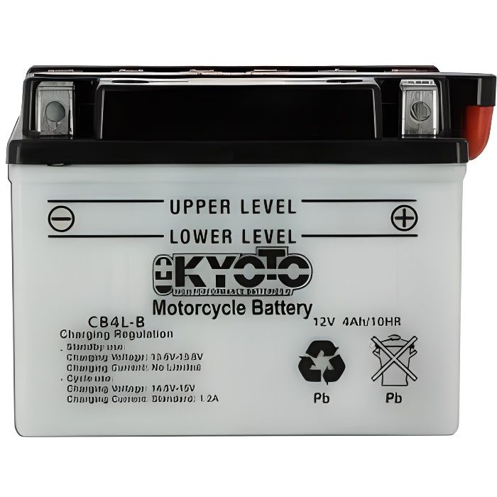  Batterie Kyoto pour Scooter Piaggio 50 Zip 2T 2008 à 2018  YB4L-B SLA / 12V 4Ah Neuf