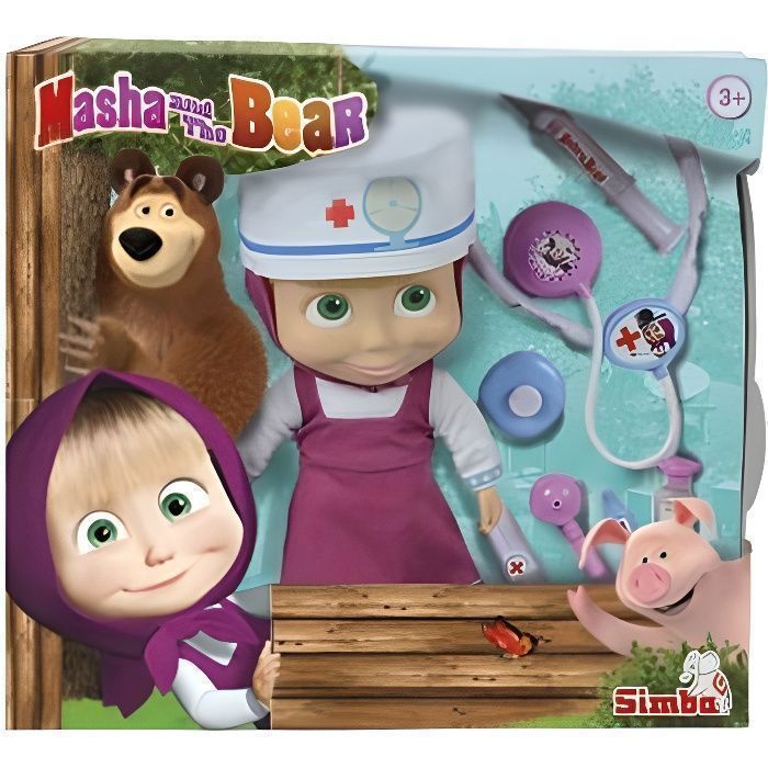 Poupee Masha et son Set de Docteur SILVERTORN Tenue de docteur et accessoires inclus Cdiscount Jeux Jouets