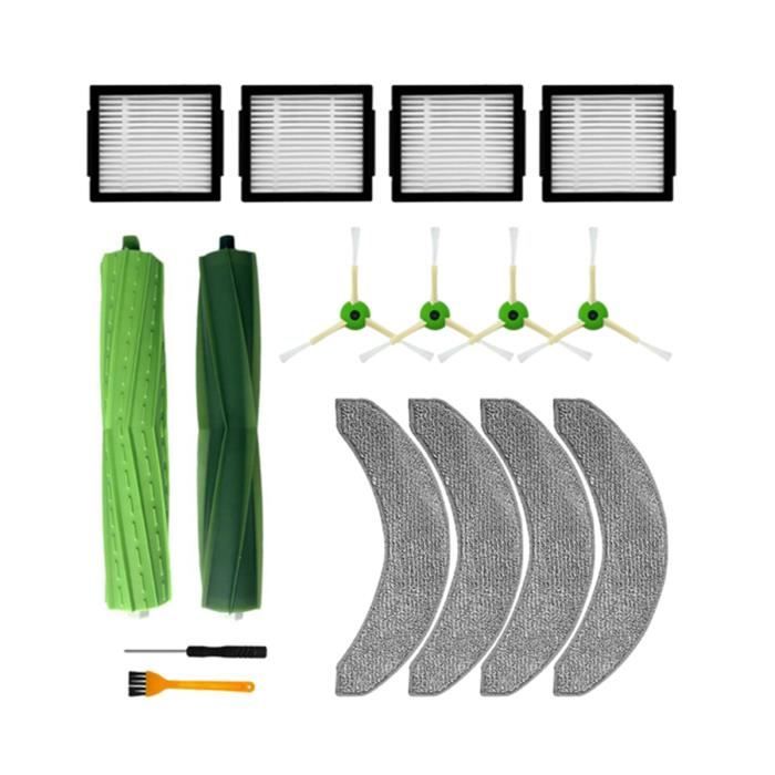 Kit De Rechange Pour Aspirateur Robot Monsga MS1 MAX - Brosses, Filtres, Sacs à Poussière, Chiffons (lot C)