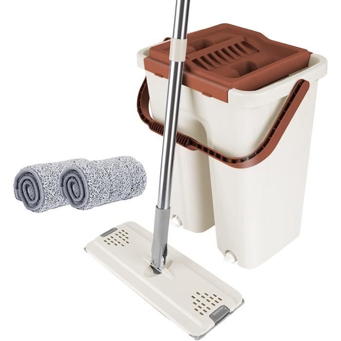 Masthome Balai Microfibre Et Seau Essoreur, Serpillière Rotative 360