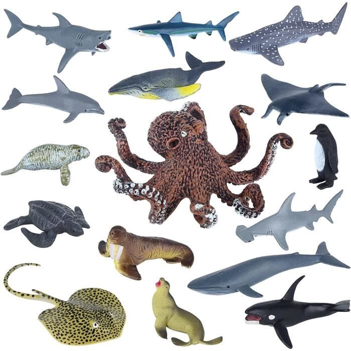OOTSR 24Pcs Mini Animaux De Ferme En Plastique Et Animaux De Jungle Sauvage Jouets Chiffres Pour Enfants Apprendre Éducatif Ensemble Jeu Fête Favors Sac Remplisseurs Cadeaux Pour Garçons Et Filles