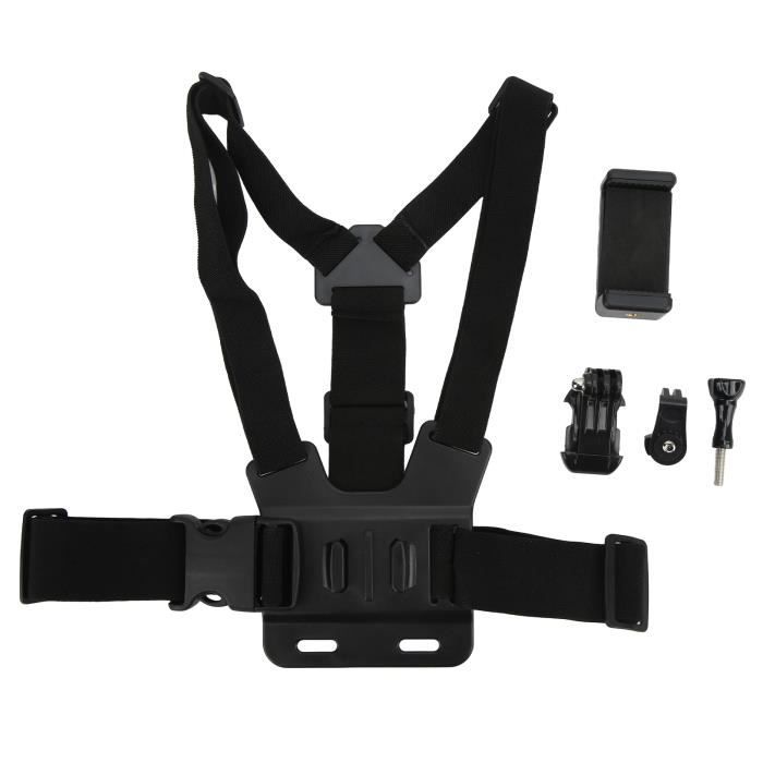 Harnais De Poitrine Pour Téléphone Et Action Cam - Support Réglable 360°, Main Libre Pour Sports Et Aventures