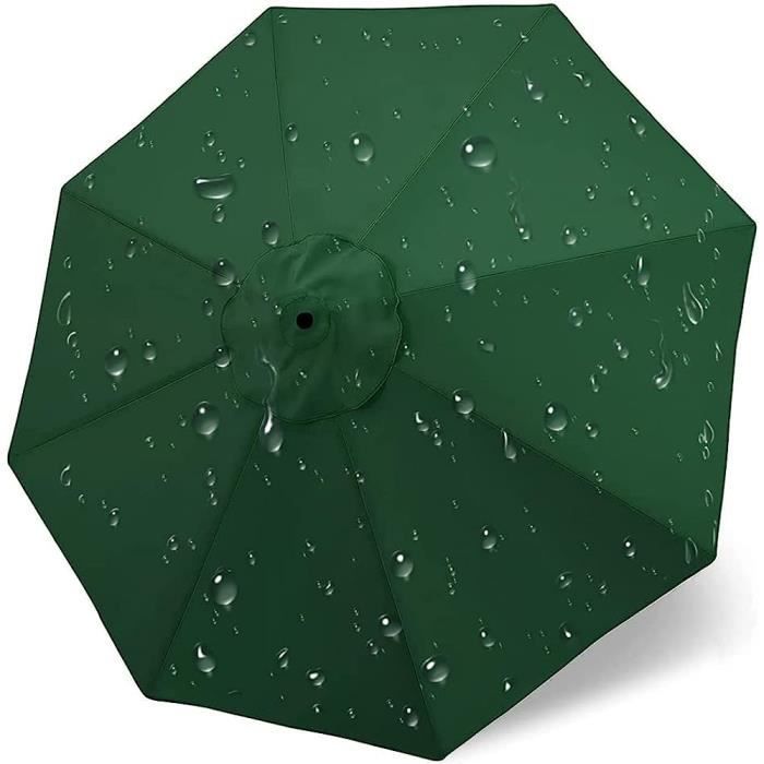 Toile De Rechange Pour Parasol Déporté 8 Baleines - 2,5x2,5m - Tissu Polyester Anti-UV, Imperméable - Gris