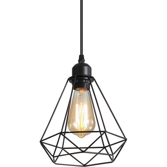 Suspension Luminaire Vintage, E27 Industrielle Tête Unique Grande