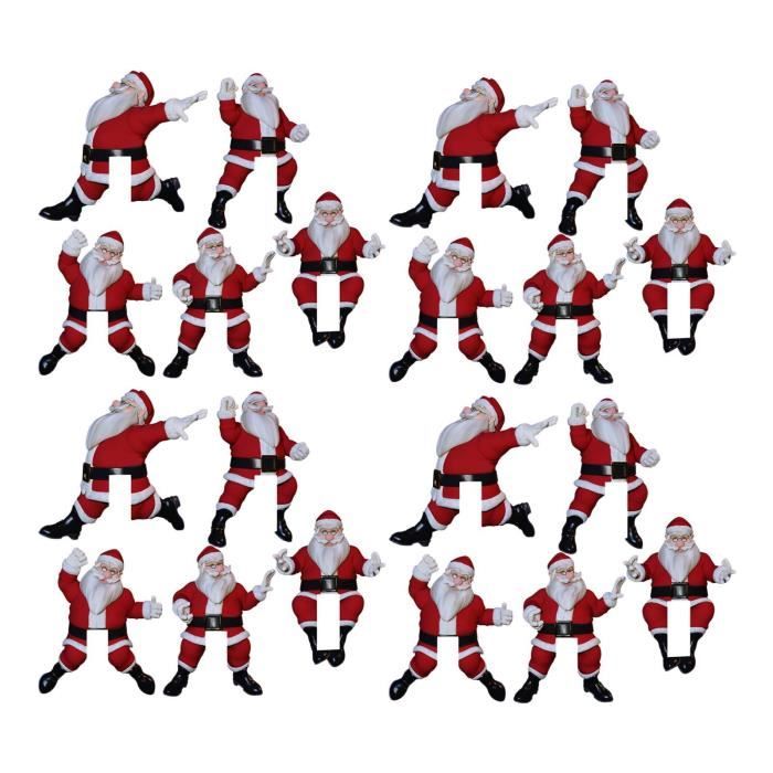 Autocollant Mural Père Noël 3D - Sticker Effet Sortie De Mur, 35x40 Cm, Pour Surfaces Lisses