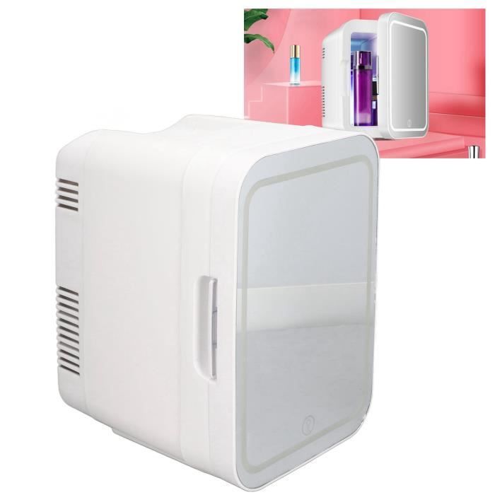 Mini Frigo 4L Portable Tomwell – Froid & Chaud, Cosmétique Bureau Voiture Chambre, 220V/12V Blanc