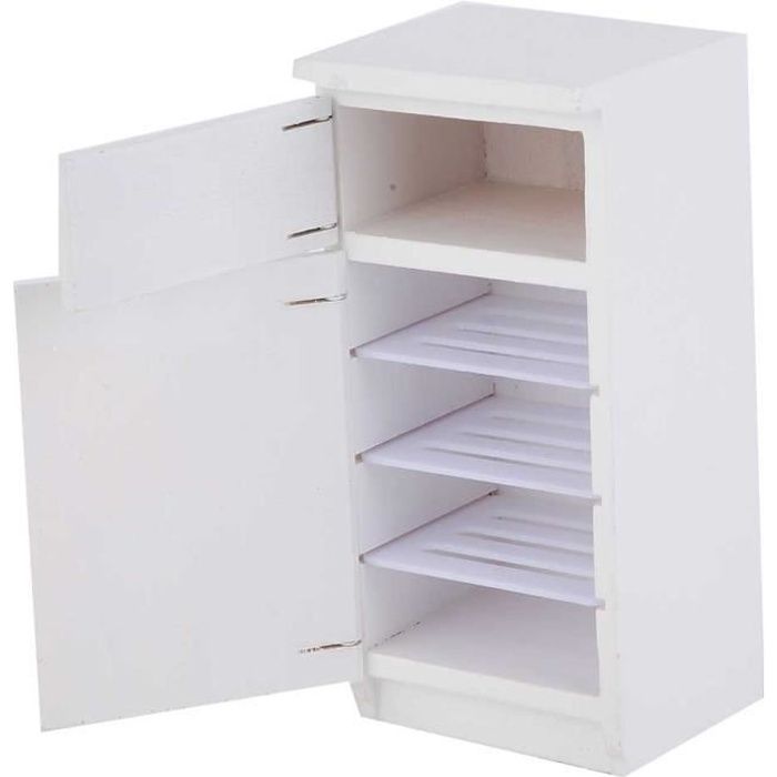 VGEBY Mini-réfrigérateur 1:12 Blanc Mini réfrigérateur Excellent modèle de meuble accessoire de cuisine