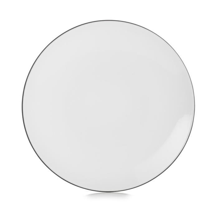 Lot de 6 assiettes plates en porcelaine blanche - 26,5 cm - Assiettes  plates modernes avec bords arrondis irréguliers[233] - Cdiscount Maison