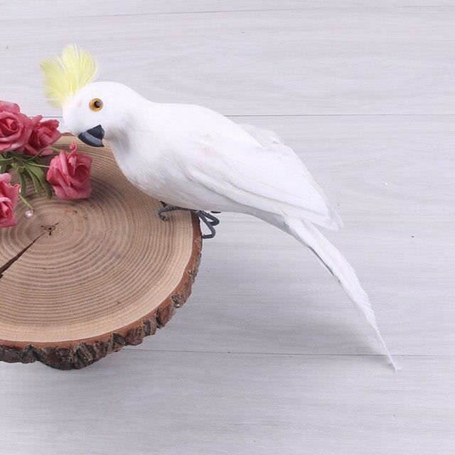 Perroquet Artificiel Réaliste En Mousse - Décoration De Jardin, Pot De Fleurs - 20cm, Vert - KITANDOVE