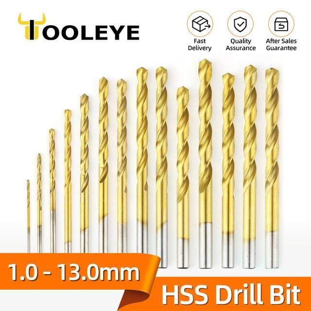 Lot De 230 Forets Hélicoïdaux Métal/bois - 1 à 13 Mm, Revêtement Titane, HSS, Coffret Métal, Pour Acier, Bois, Plastique - 3