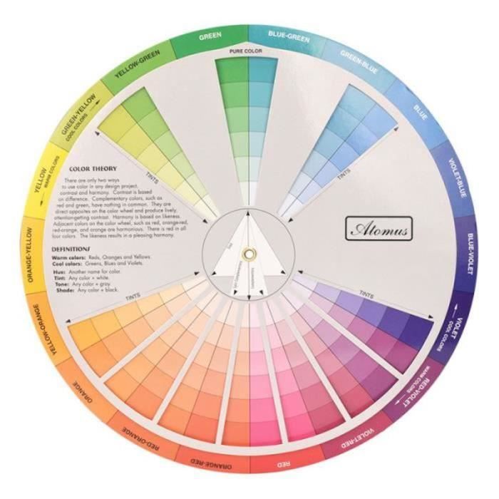 Creative Color Wheel Tattoo Learning Rotation Board Chart Mixed Guide ...