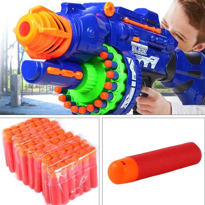 6pcs fléchettes en mousse balle de recharge pour le pistolet à jouet  blaster Nerf N-Strike Elite Mega Centurion(9.5 x 1.8cm)---SEV - Cdiscount  Jeux - Jouets