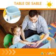 DREAMADE Table d’Activité avec Chaise pour Enfant, Table de Blocs de Construction Planche Double Face, pour Maison Ecole Maternelle-1