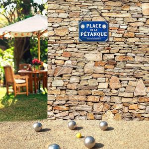 Plaque Place de la pétanque - Les Plaques/Plaques 20x30 cm - nostalgic-deco