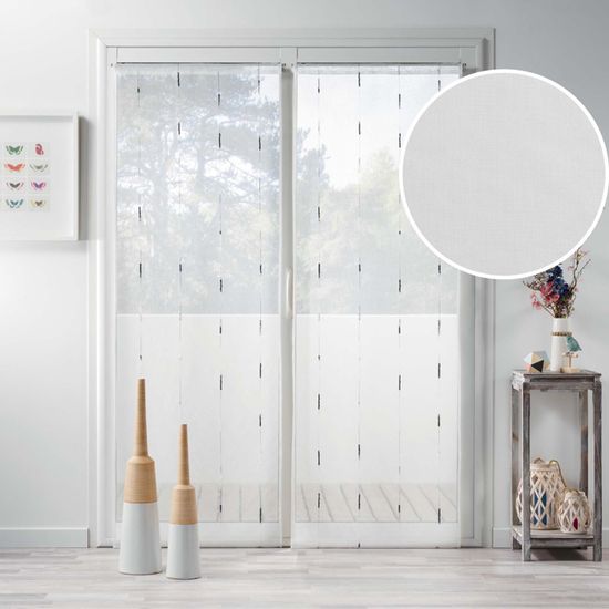Paire De Voilages Passe-tringle Candide - Blanc, 2 X 70 X 200 Cm, 100% Polyester