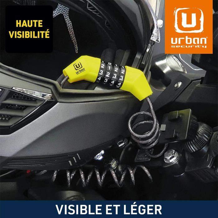 Câble Antivol à Code – Mini Cadenas Léger Pour Vélo, Trottinette, Casque – Combinaison Personnalisable, Rangement Pratique