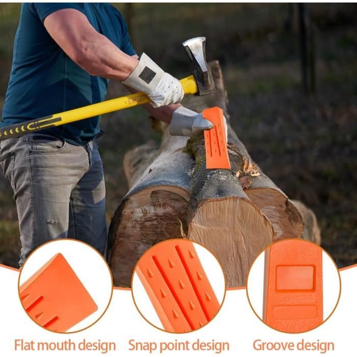 3 Coins De Tronçonneuse - 5 Pouces - Pour Abattage D'Arbres - Anti-Pincement