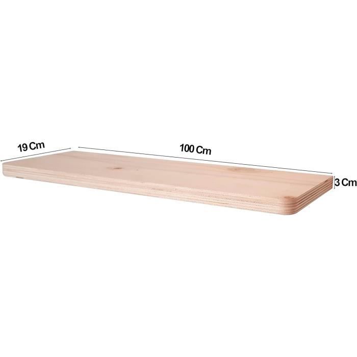 Étagère Murale Flottante Allen+roth – Bois Blanc Ancien, 18 Pouces, 1 Plateau