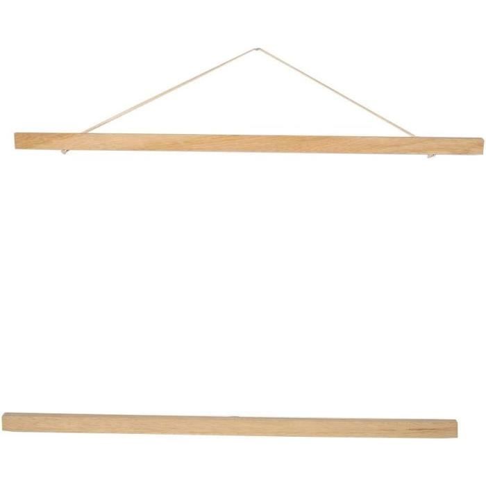Cadre Magnétique Bois Pour Affiches 50cm - Support Sans Verre Aimanté | 4 Bandes Incluses