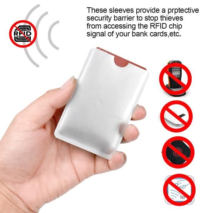 3 Pochettes Anti-piratage RFID Pour Cartes Bancaires - Noir - Protection Des Données Bancaires