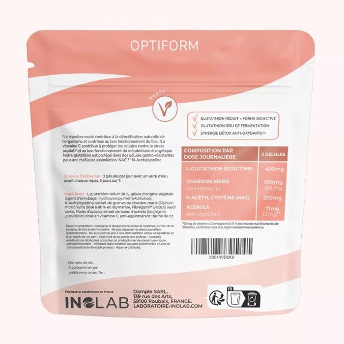 glutathion foie Puissance 4 - Les Herbolistiques Inj. de Glutathion 600mg claircissant