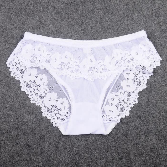 Sous-vêtement,Culotte Lolita en dentelle blanche pour femmes et filles