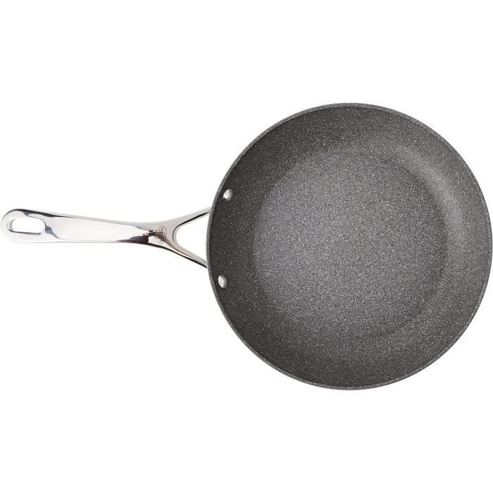 Poêle, Ronde, 28 Cm, Aluminium, Revêtement AntiAdhésif Granitium, Gris Pierre, Série Torino