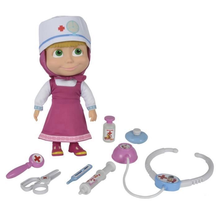 Poupee Masha et son Set de Docteur SILVERTORN Tenue de docteur et accessoires inclus Cdiscount Jeux Jouets