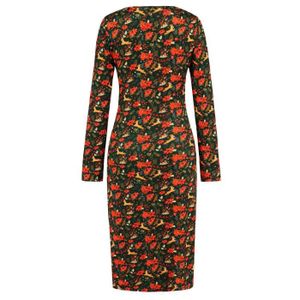 Robe De Noël Femme Imprimé Rennes - Style Cocktail Ou Casual, Col Rond, Confort Pull - Grande Taille Disponible - 5
