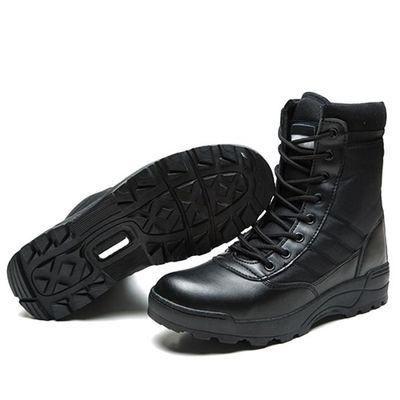 Bottes Militaires Tactiques Pour Homme - Cuir Résistant Et Semelle Antidérapante - Idéales Randonnée Ou Travail