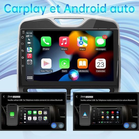 Autoradio Android 13 Pour Renault Clio 2012-2016 | 8 Cœurs 4G/32G, GPS, CarPlay Sans Fil, Android Auto