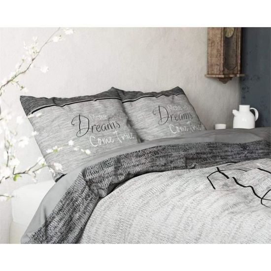 Parure De Lit Microfibre 4 Pièces Dreamzie - Housse Couette 240x220 + Drap 140x190 - Oeko-Tex