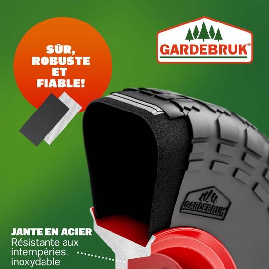 Diable Pliable Gardebruk - Charge Max 200 Kg, Roues Pneumatiques, Chariot De Transport Pour Déménagement Et Manutention