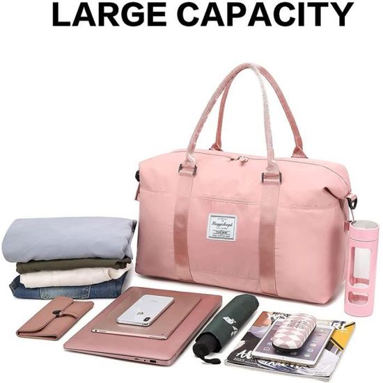 Valise 40 X 30 X 20 Cm Sac De Voyage Pour Femme Mode Rose Bagage
