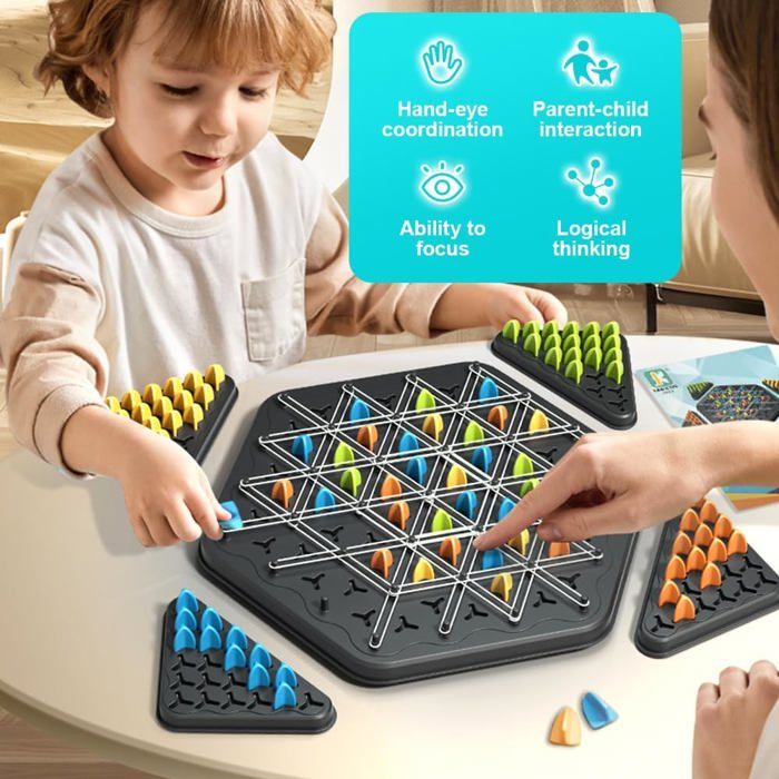 Jeu De Triangle En Chaîne, Jeu D'échecs Triangulaire En