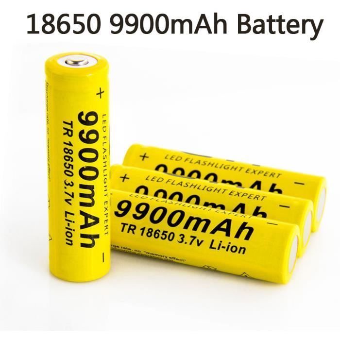 12 pièces-New 18650 Battery 3.7v 9900mah Rechargeable Li-ion Battery For  Led Flashlight Torch Batery Lithium - Cdiscount Jeux - Jouets