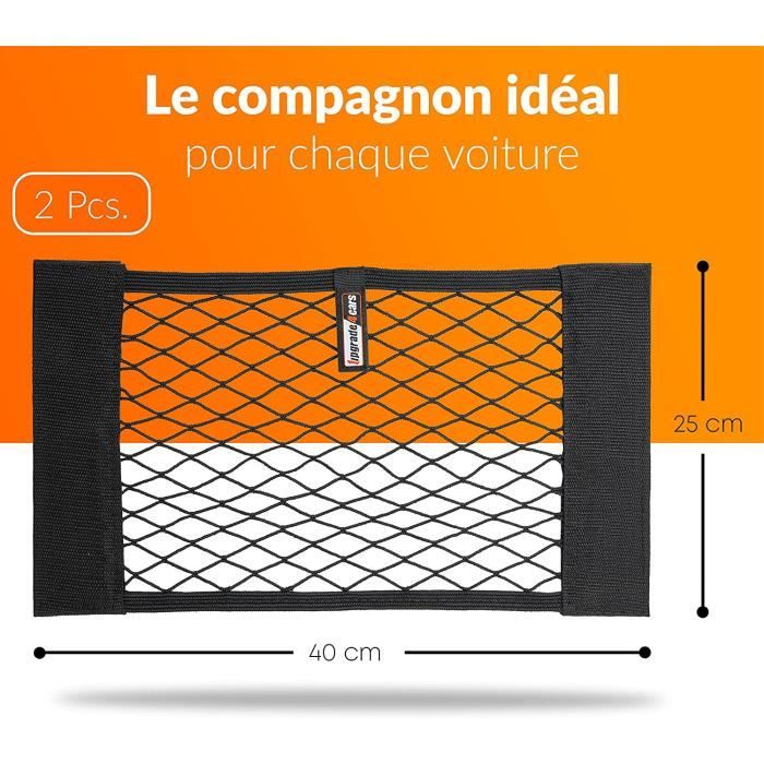 2x Filets De Rangement Pour Coffre Voiture - Organisateur Auto Adhésif (20x14 Cm) - Pour Voiture, SUV, Camping