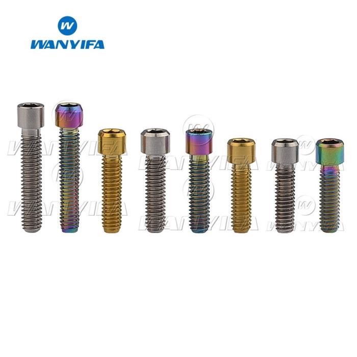 4 Boulons Titane M6x20mm – Ton Or – Universel Vélo/moto – Neuf